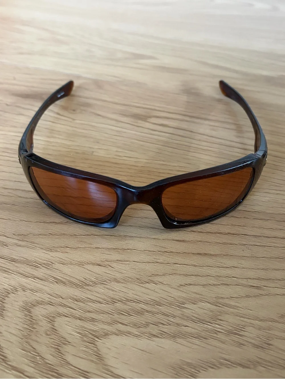 Oakley Fives (4+1) Vintage Made in USA Brown Frame Sport Sunglasses